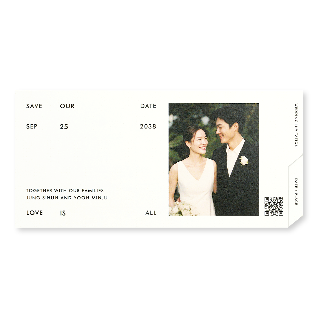 Wedding Ticket 신상품순 청첩장
